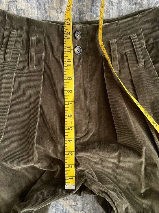 Doen Nelda Corduroy Pant Dark Green Olive Sz 4-6 Womens - Picture 4 of 16